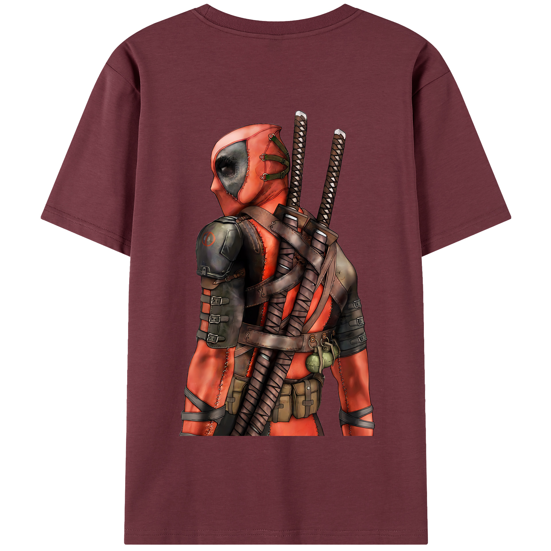 （画像用） Deadpool デッドプール 綿100％半袖Tシャツ（背面プリント）